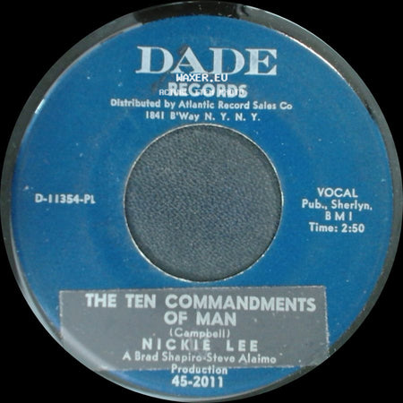 Nickie Lee - Late Shadows / The Ten Commandments Of Man side B