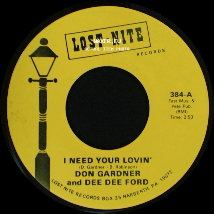 Don Gardner And Dee Dee Ford - Tell Me / I Need Your Lovin' side B
