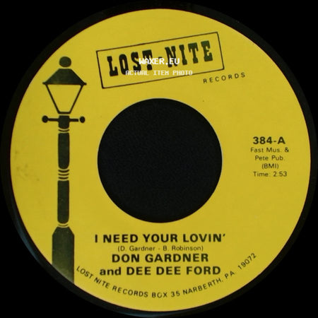 Don Gardner And Dee Dee Ford - Tell Me / I Need Your Lovin' side B