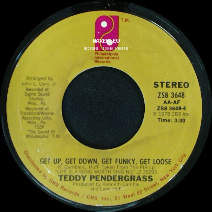 Teddy Pendergrass - Close The Door / Get Up, Get Down, Get Funky, Get Loose side B