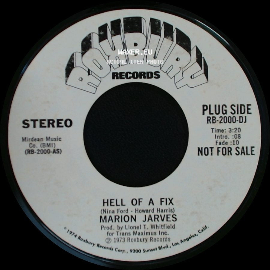 Marion Jarves - Hell Of A Fix / Hell Of A Fix side A