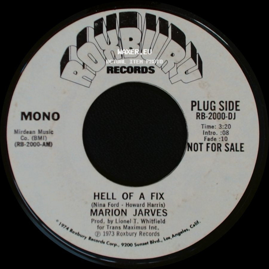Marion Jarves - Hell Of A Fix / Hell Of A Fix side B