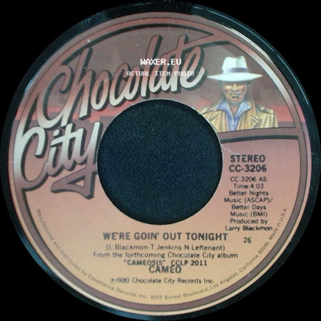 Cameo - On The One / We're Goin' Out Tonight side B