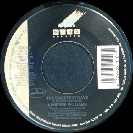 Vanessa Williams - The Sweetest Days / Dreamin' side A