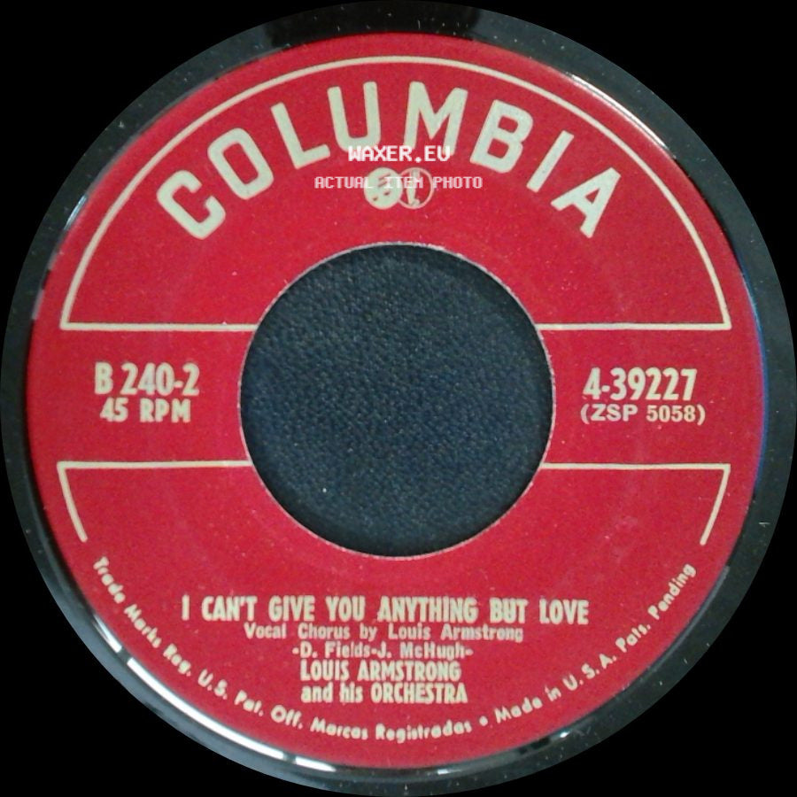 Louis Armstrong And His Orchestra - I Can't Give You Anything But Love / Knockin' A Jug side A
