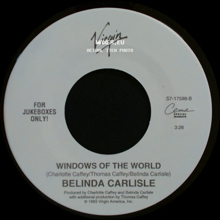 Belinda Carlisle - It's Too Real (Big Scary Animal) / Windows Of The World side B