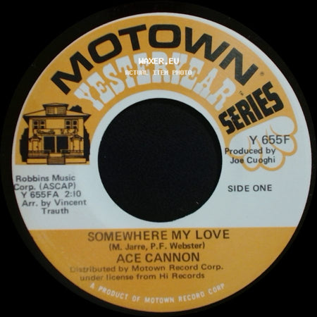 Ace Cannon - Somewhere My Love / Strangers In The Night side A