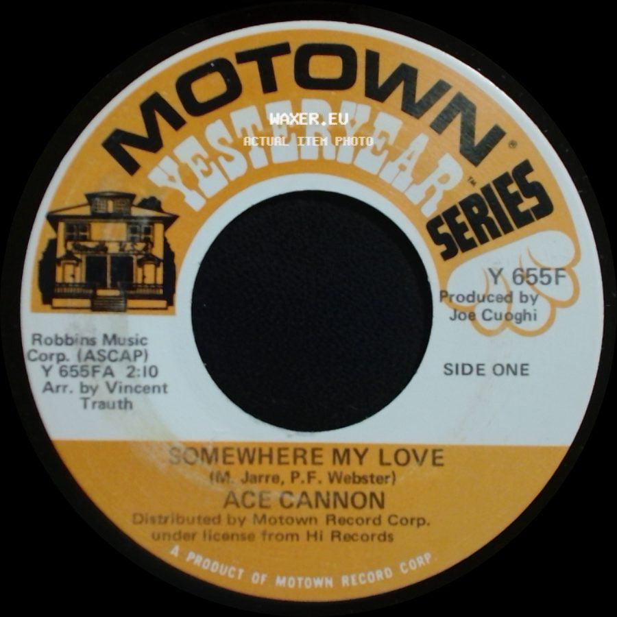 Ace Cannon - Somewhere My Love / Strangers In The Night side A
