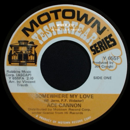 Ace Cannon - Somewhere My Love / Strangers In The Night side A