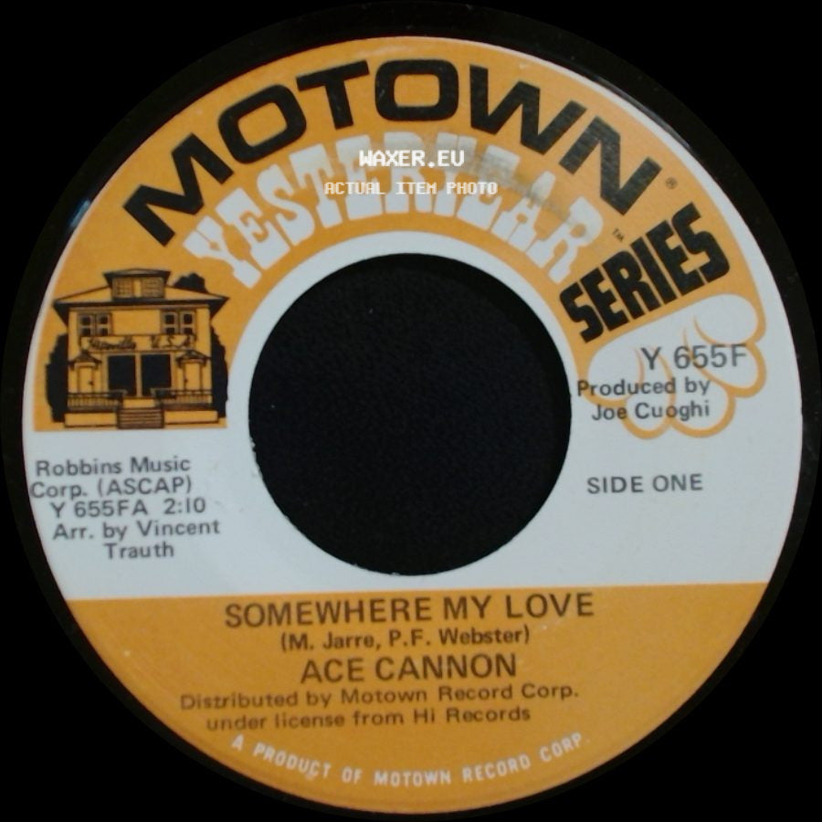 Ace Cannon - Somewhere My Love / Strangers In The Night side A