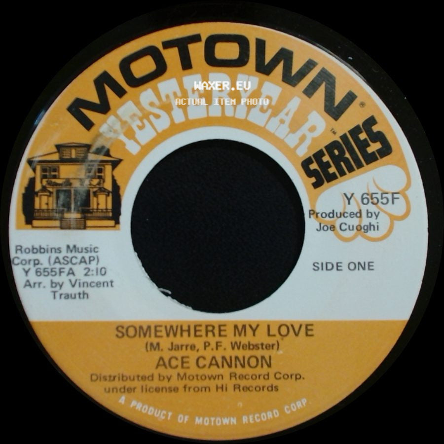 Ace Cannon - Somewhere My Love / Strangers In The Night side A