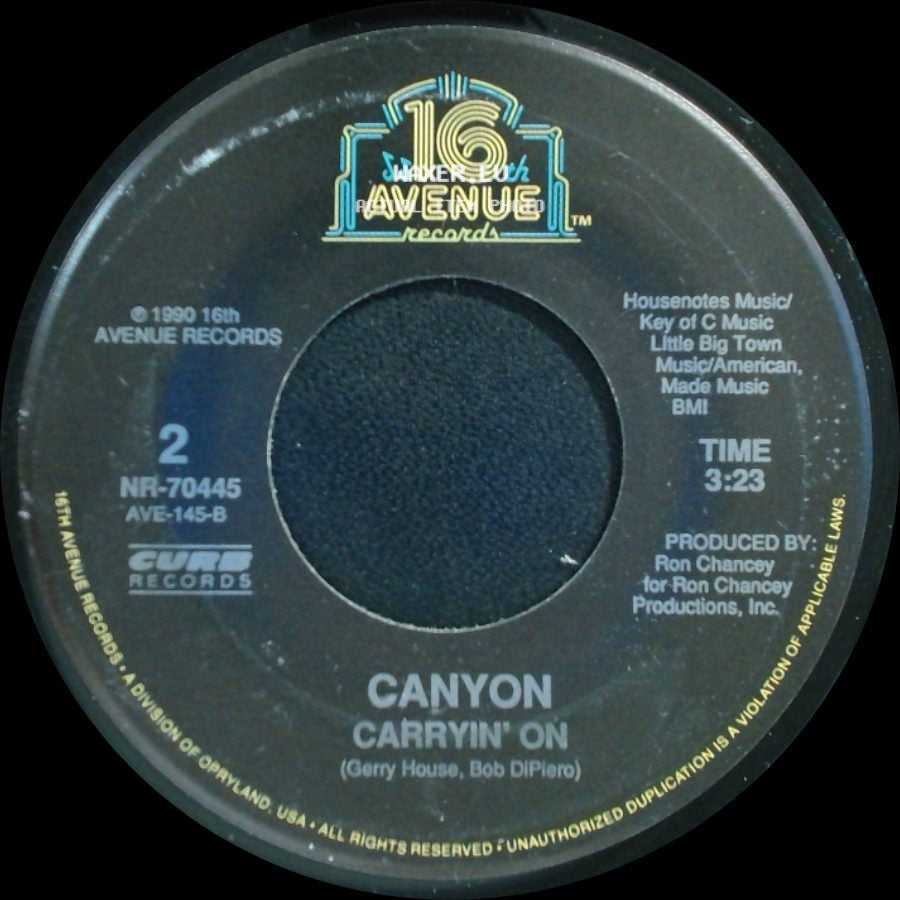 Canyon - Carryin' On / Dam These Tears side A