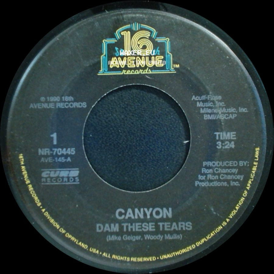 Canyon - Carryin' On / Dam These Tears side B