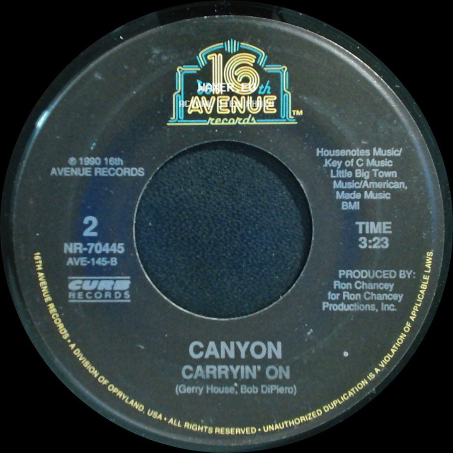 Canyon - Carryin' On / Dam These Tears side A