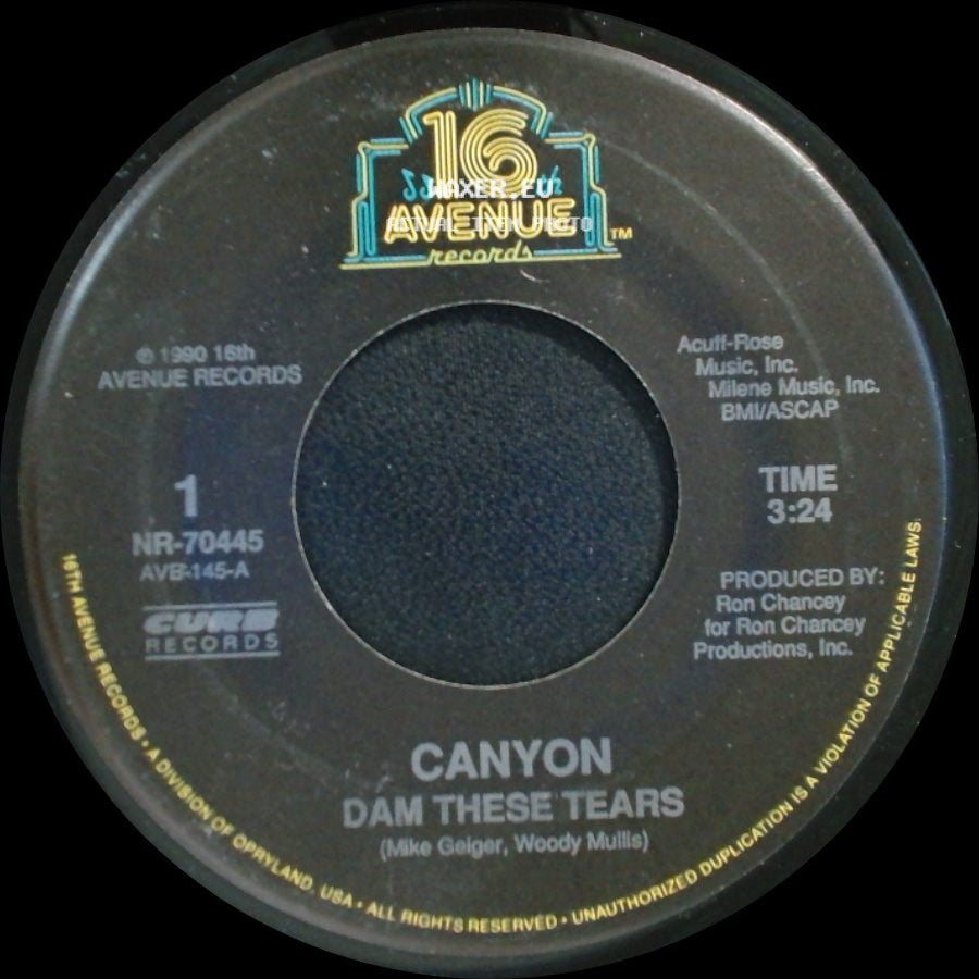 Canyon - Carryin' On / Dam These Tears side B