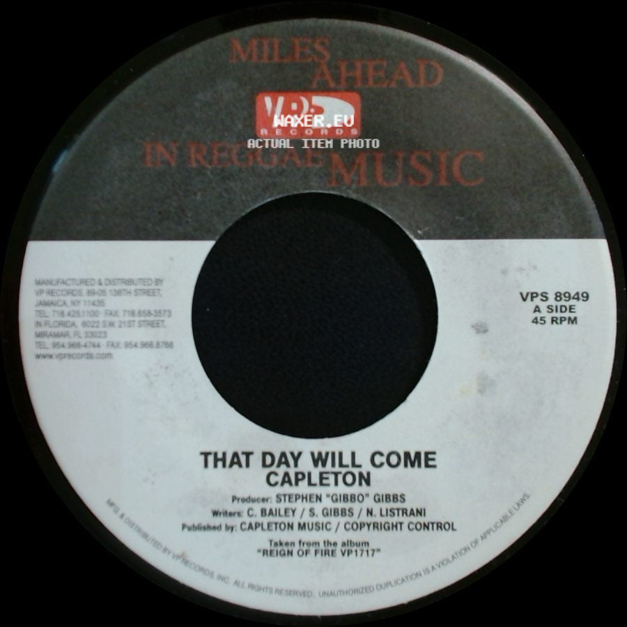 Capleton - That Day Will Come / Ton Load side A