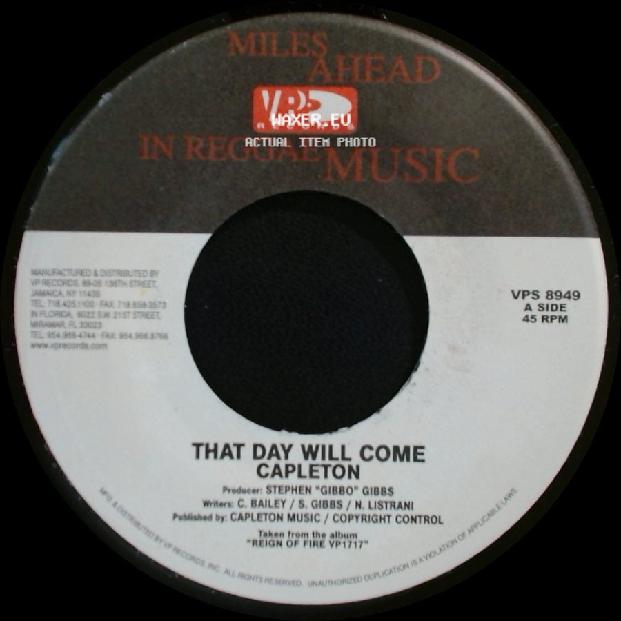 Capleton - That Day Will Come / Ton Load side A