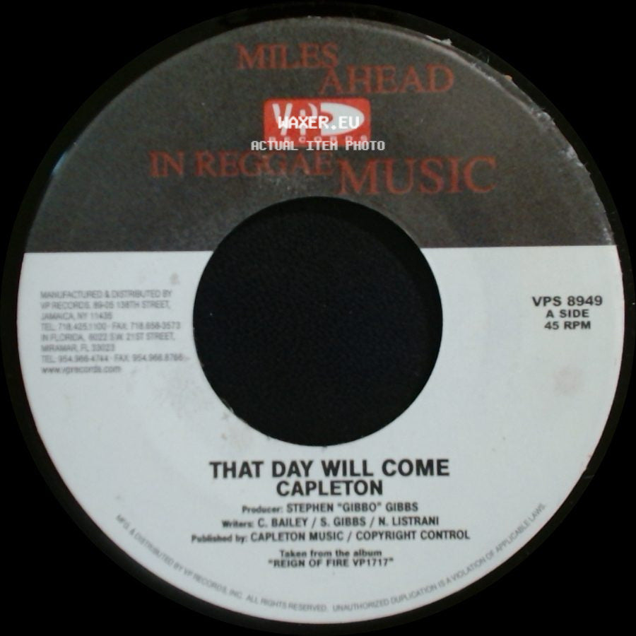 Capleton - That Day Will Come / Ton Load side A