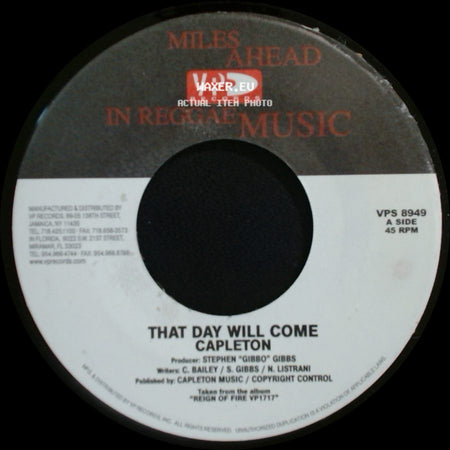 Capleton - That Day Will Come / Ton Load side A