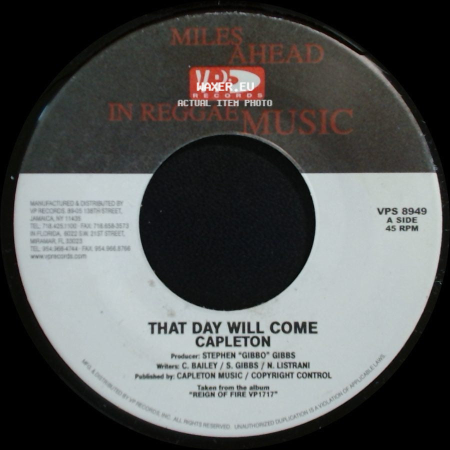 Capleton - That Day Will Come / Ton Load side A