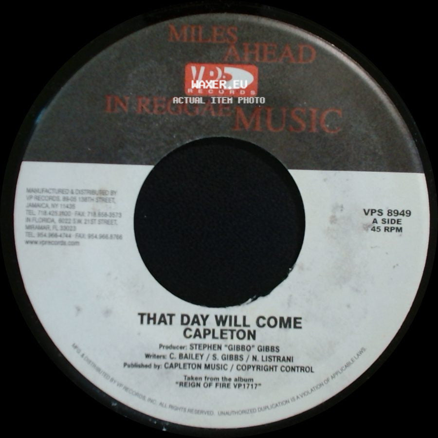Capleton - That Day Will Come / Ton Load side A