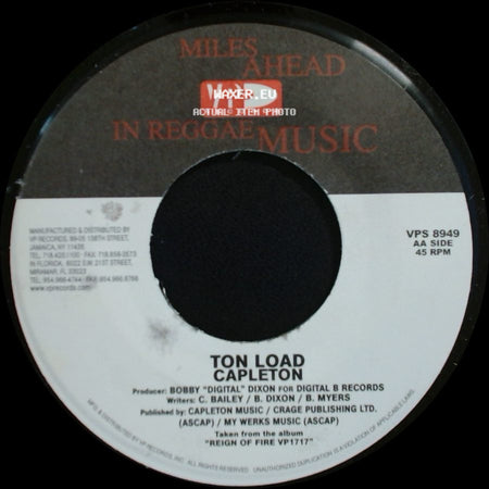 Capleton - That Day Will Come / Ton Load side B