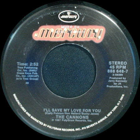 The Cannons - Love'll Come Lookin' For You / I'll Save My Love For You side B