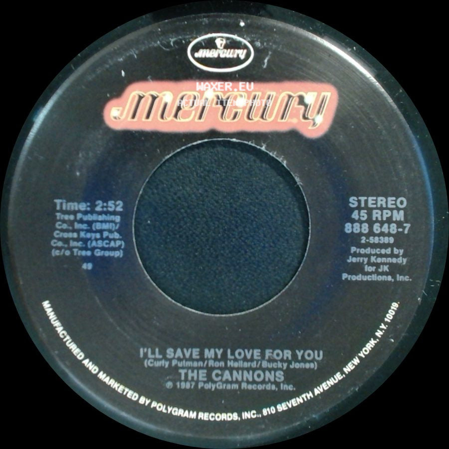 The Cannons - Love'll Come Lookin' For You / I'll Save My Love For You side B