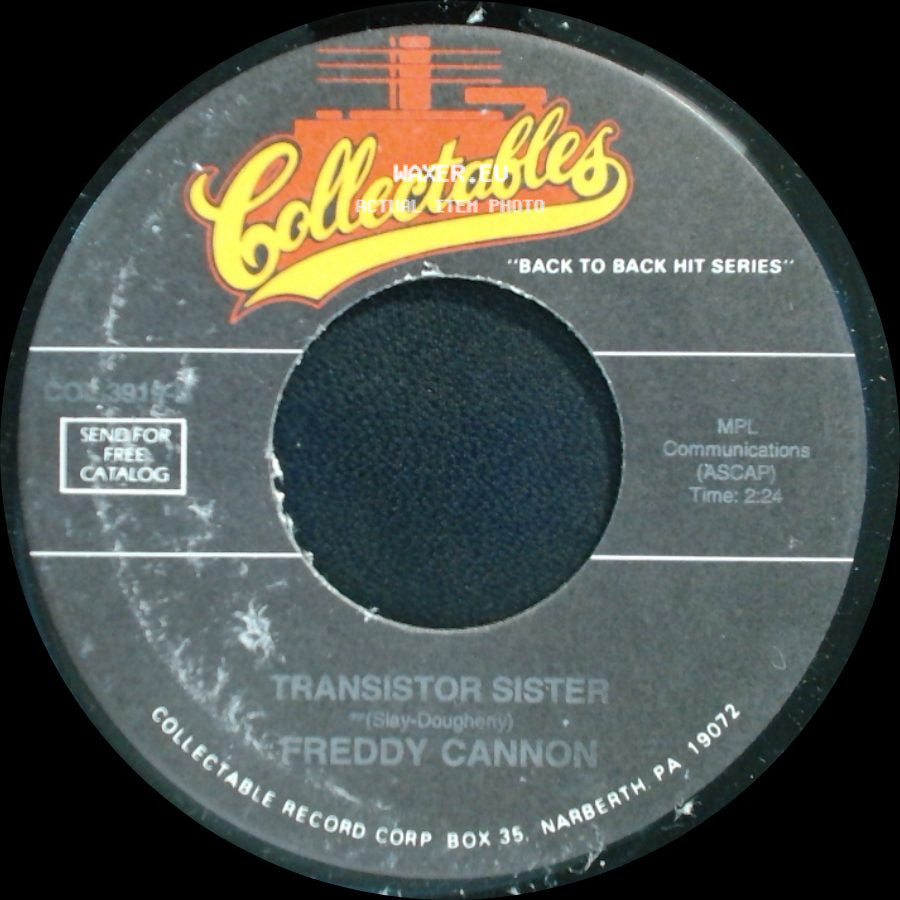 Freddy Cannon - Palisades Park / Transistor Sister side B
