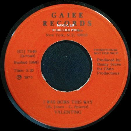 Valentino - Liberation / I Was Born This Way side B