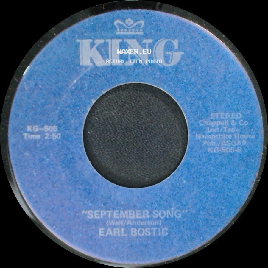 Earl Bostic - September Song / Harlem Nocturne side A