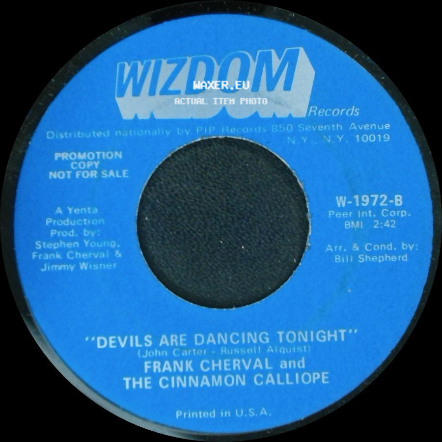 Frank Cherval And The Cinnamon Calliope - I Wish I Were A Child / Devils Are Dancing Tonight side B