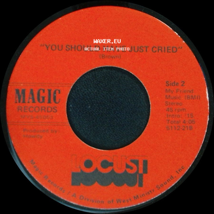 Unknown Artist - Hold On To America / "You Should Have Just Cried" side B