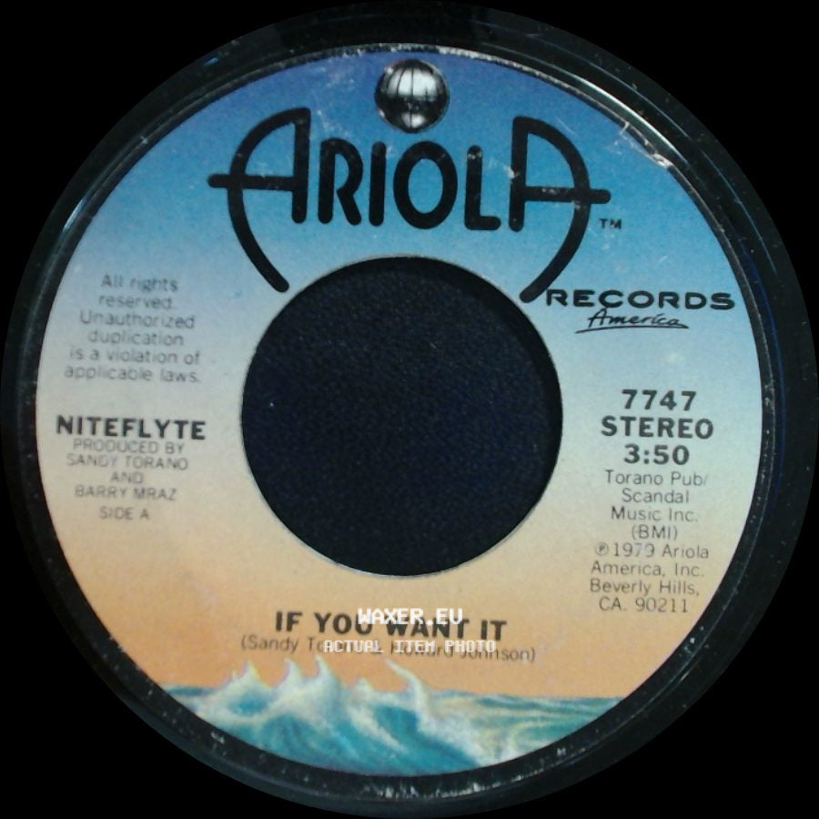 Niteflyte - If You Want It / I Wonder (If I'm Falling In Love Again) side A