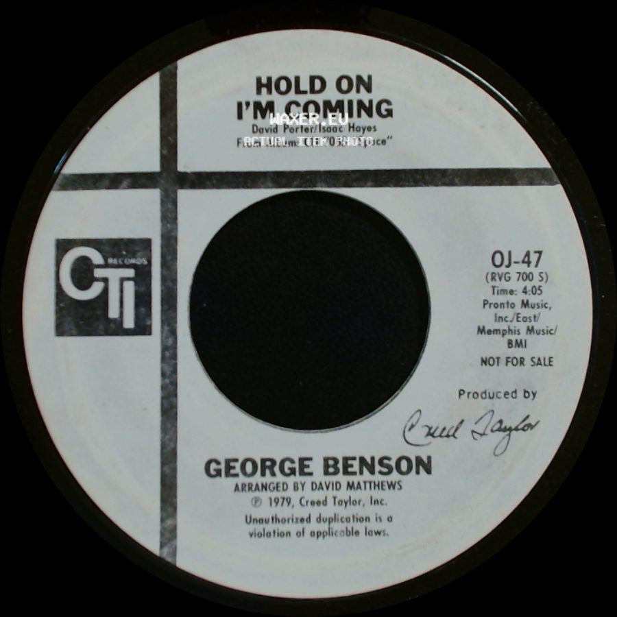 George Benson - Hold On I'm Coming / Hold On I'm Coming side A