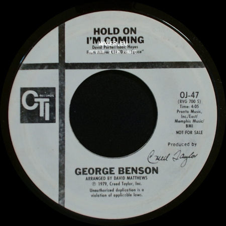 George Benson - Hold On I'm Coming / Hold On I'm Coming side A