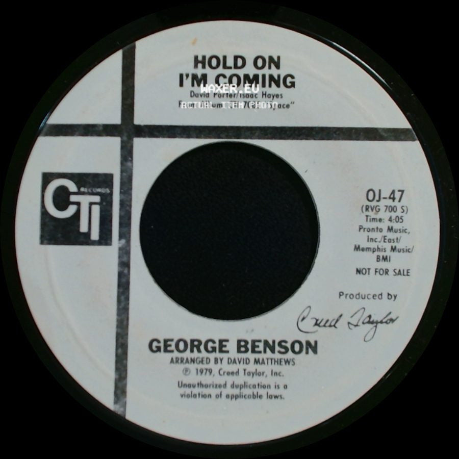 George Benson - Hold On I'm Coming / Hold On I'm Coming side A