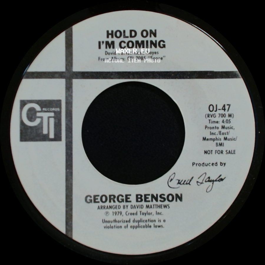 George Benson - Hold On I'm Coming / Hold On I'm Coming side B