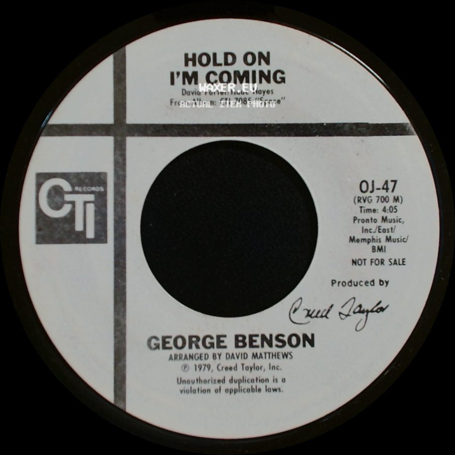 George Benson - Hold On I'm Coming / Hold On I'm Coming side B
