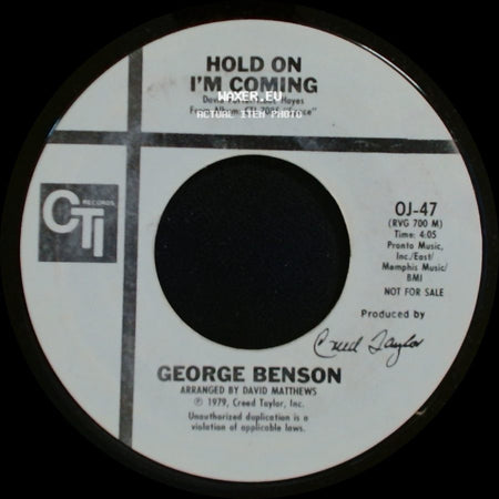 George Benson - Hold On I'm Coming / Hold On I'm Coming side B