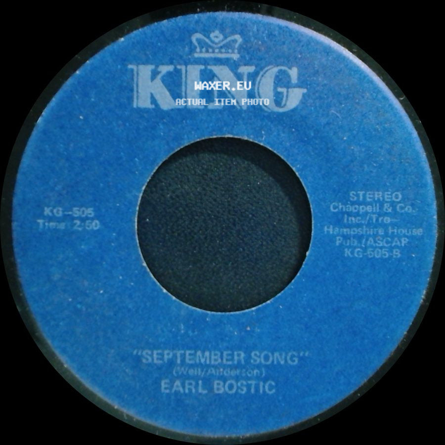 Earl Bostic - September Song / Harlem Nocturne side A