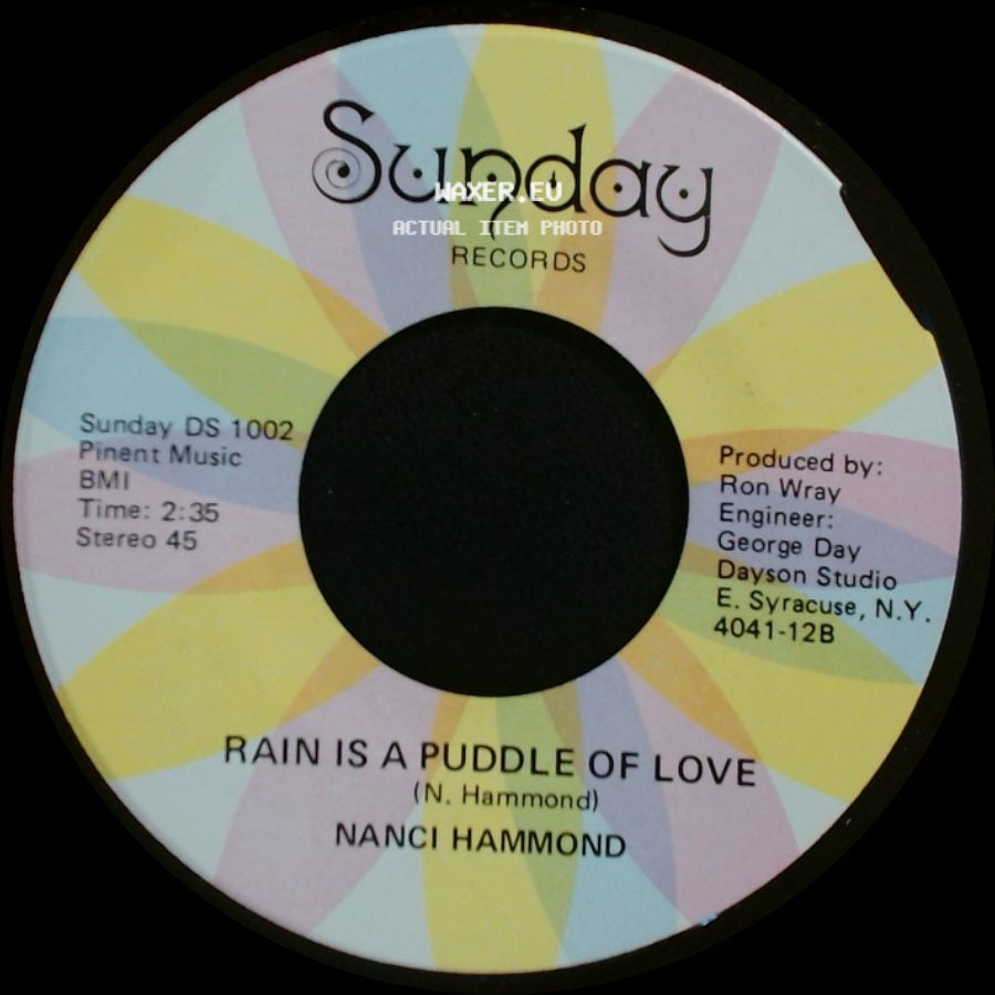 Nanci Hammond - You Were Made Just For Me / Rain Is A Puddle Of Love side B