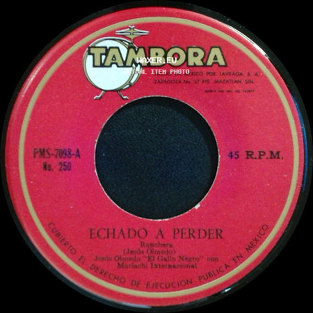 Jorge Olmedo "El Gallo Negro" Con Mariachi Internacional - Echado A Perder / Tijuana side A