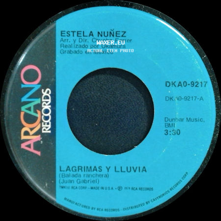 Estela Nuñez - Lagrimas Y Lluvia / Otra Vez Adios side A