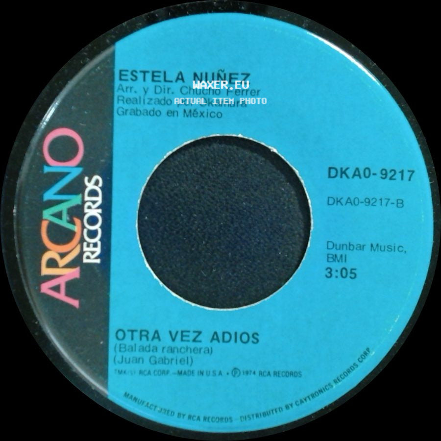 Estela Nuñez - Lagrimas Y Lluvia / Otra Vez Adios side B