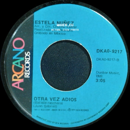 Estela Nuñez - Lagrimas Y Lluvia / Otra Vez Adios side B