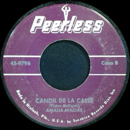 Amalia Macias - Te La Voy A Recordar / Candil De La Calle side B