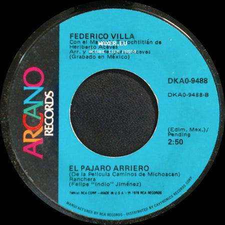 Federico Villa - El Pajaro Arriero / El Cara Parchada side A