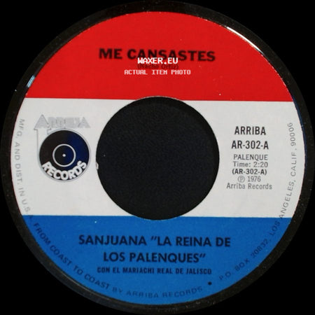 Sanjuana "La Reina De Los Palenques" - Me Cansastes / Me Cansastes side B