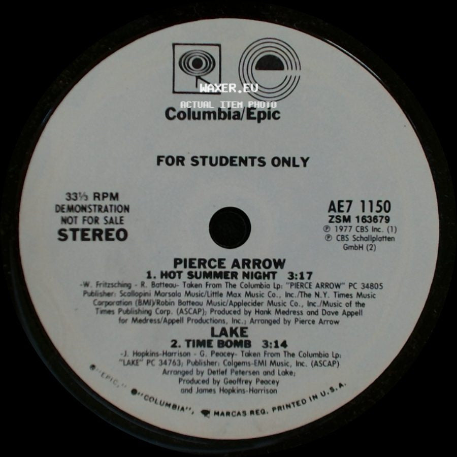 Pierce Arrow / Lake / Crawler - Hot Summer Night / Time Bomb / Stone Cold Sober / Black Betty side A